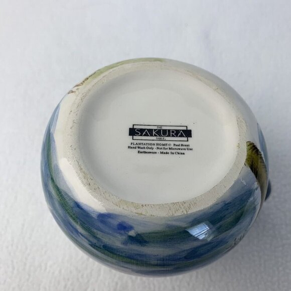 Sakura Creamer Paul Brent Hand Painted Coastal Plantation Home Discontinued - Picture 5 of 8
